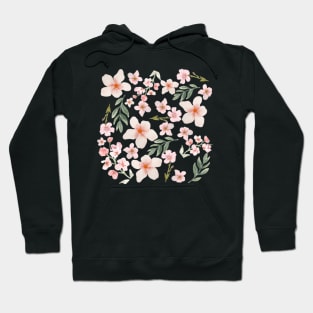 Pink floral pattern Hoodie